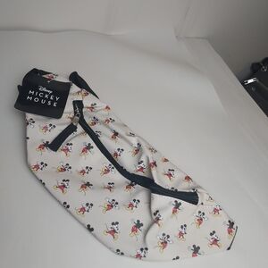 Disney Mickey Mouse Patterned Pouch with Black Zipper